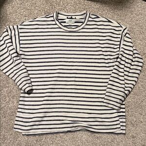 Aerie striped pullover sweatshirt